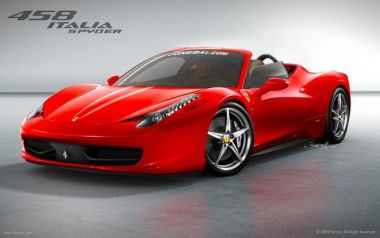 Ferrari 458 italia spider rendu