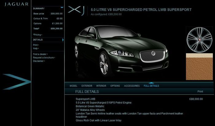 Configurateur Jaguar XJ