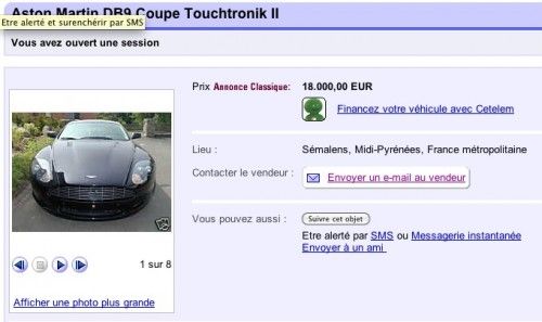 Arnaque eBay Aston Martin