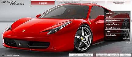 Site Ferrari 458 Italia