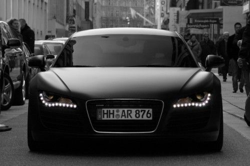Audi r8 matt black front