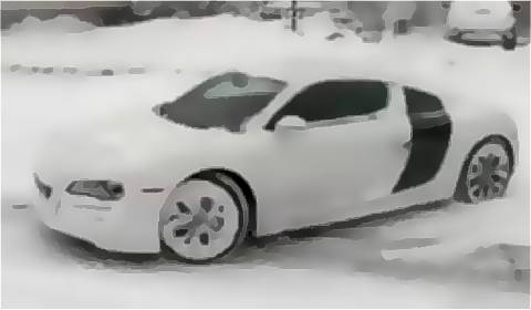 Audi R8 under the Snow