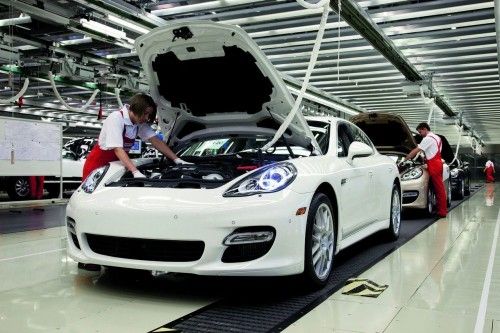 Chaine de production de la Porsche Panamera