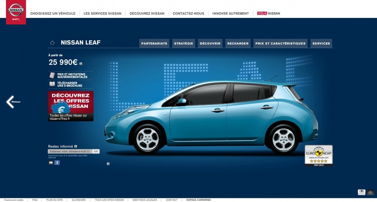 Nissan Leaf 2013 - baisse du prix