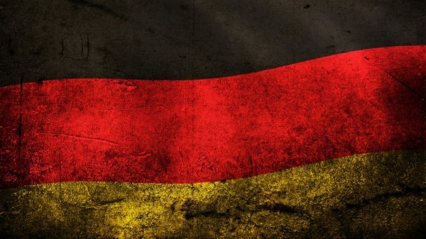 Drapeau allemand et la crise économique 