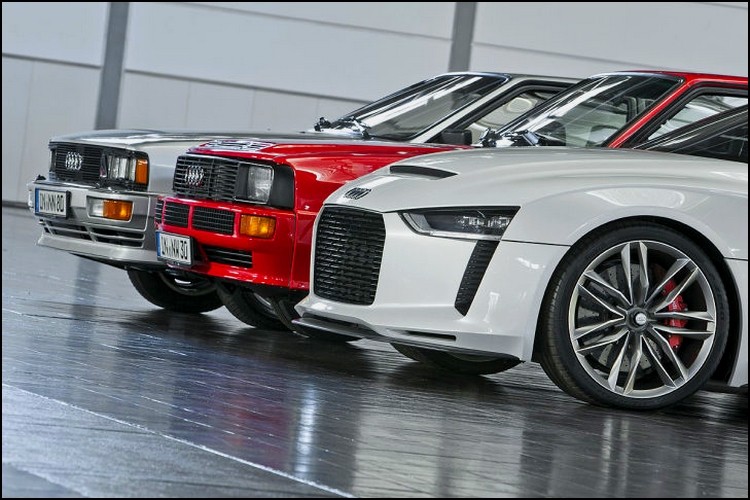 Audi-quattro,Sport-quattro et Quattro-concept