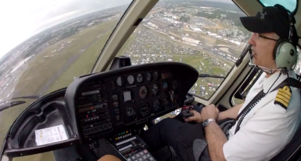 Survol du circuit du Mans en hélicoptère