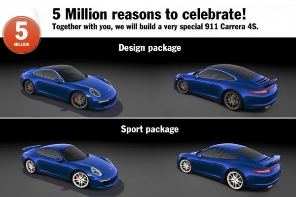 Porsche 911 Carrera 4S 5 Millions de fans