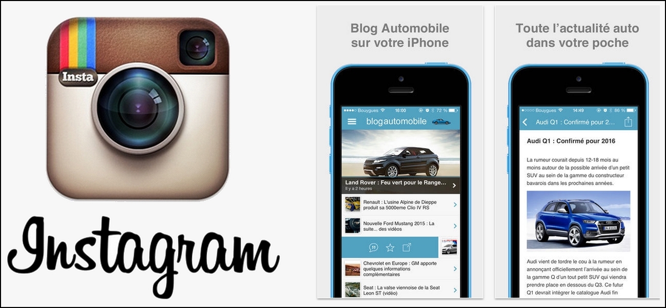 Blogautomobile arrive sur Instagram et Apple