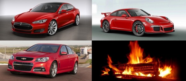 Tesla Motors, Chevrolet et Porsche touchés par le feu