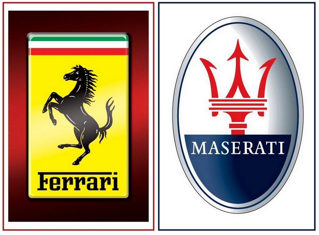 Logos Ferrari et Maserati