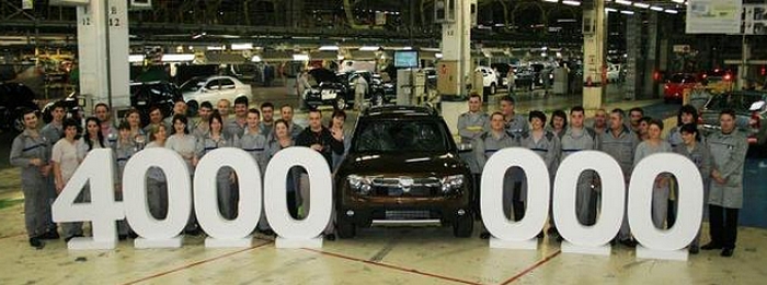 Dacia  - 4 millions de voitures en Roumanie