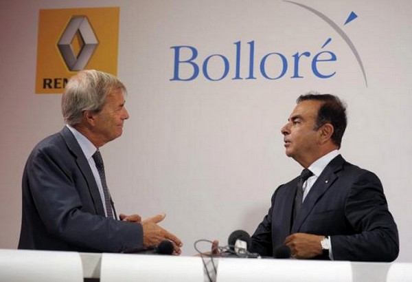 C.Ghosn et V.Bolloré mettent en place la production en France de la Bluecar