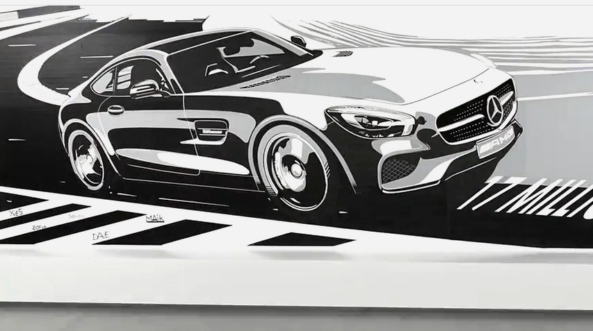 Mercedes Benz - un coupé AMG GT pour fêter 17 millions de fans sur FB