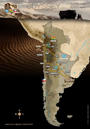 Dakar 2015 le parcours