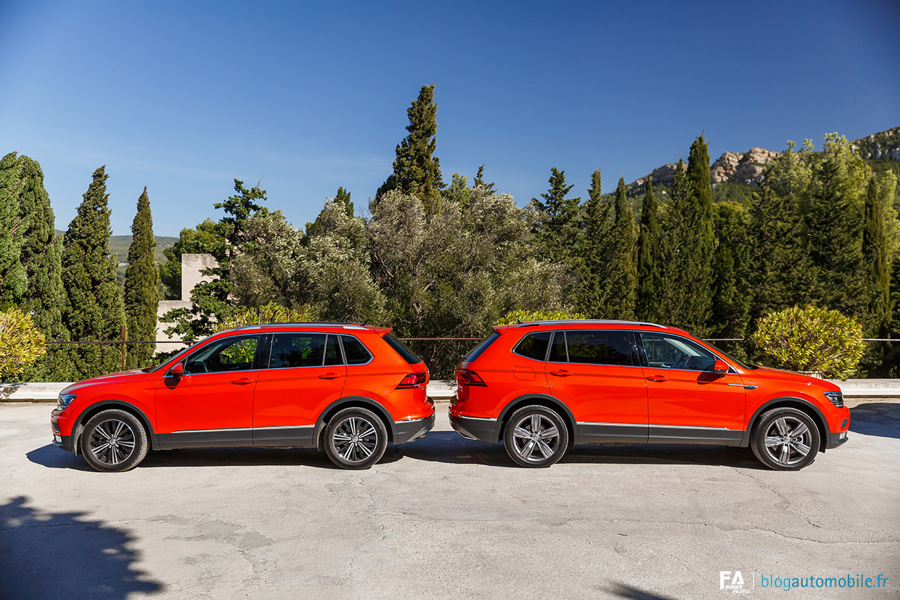 Comparatif Volkswagen Tiguan et Allspace (5 places - 7 places)