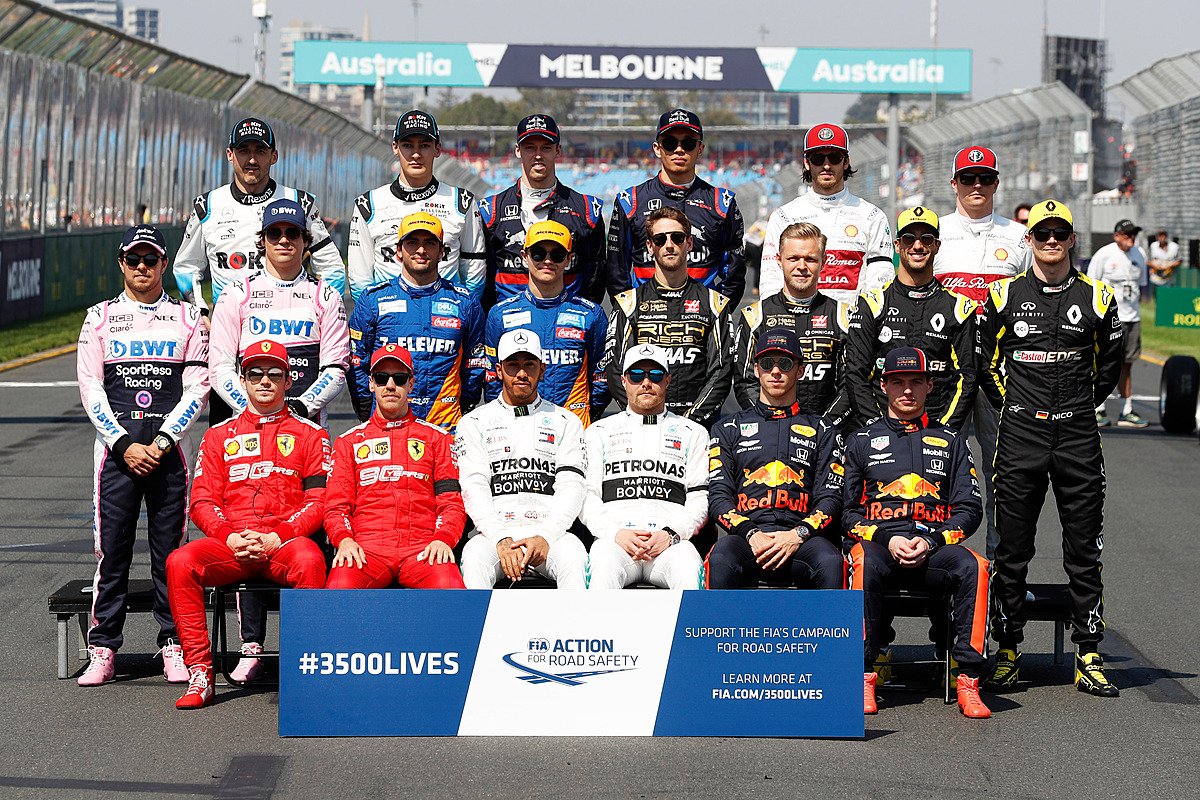 photo pilotes F1 2019 Australie