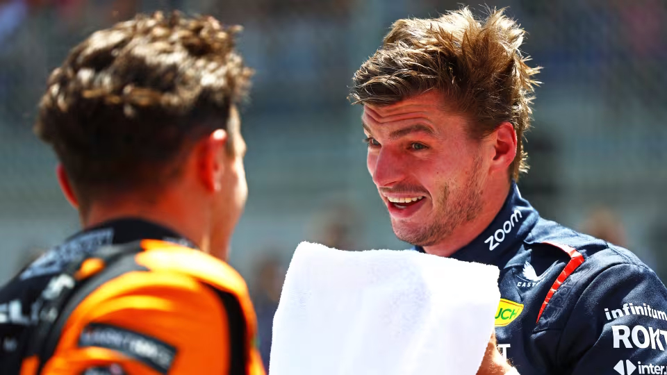 Lando Norris et Max Verstappen ont encore le sourire à l'issue du sprint